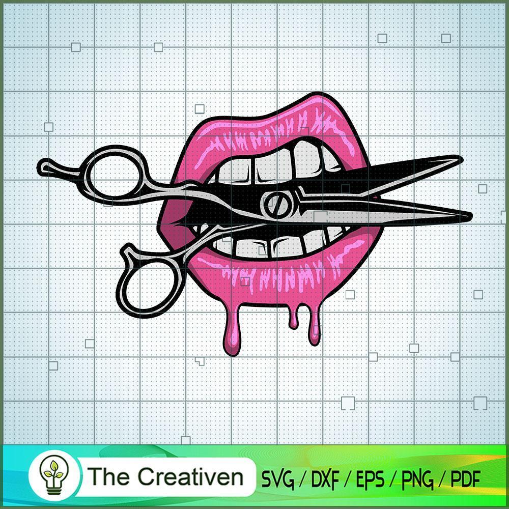 Lips Bite Scissors But Barber SVG, Lips SVG, Luxury SVG 1 Lips Bite Scissors But Barber SVG, Lips SVG, Luxury SVG