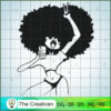 Afro Woman Talking Selfie SVG, Black Woman SVG, Afro Girl SVG