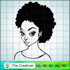 Afro Woman Girl Lady SVG Cut File for Cricut & Silhouette
