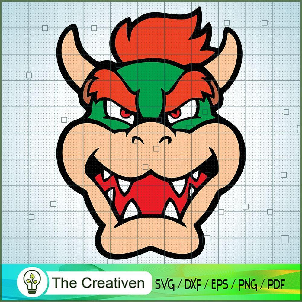 Bowser Head SVG , Game Mario SVG, Funny Mario SVG 1 Bowser Head SVG , Game Mario SVG, Funny Mario SVG