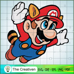 Super Mario Tanooki Fly SVG , Game Mario SVG, Funny Mario SVG