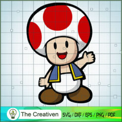 Toad Mario SVG , Game Mario SVG, Funny Mario SVG