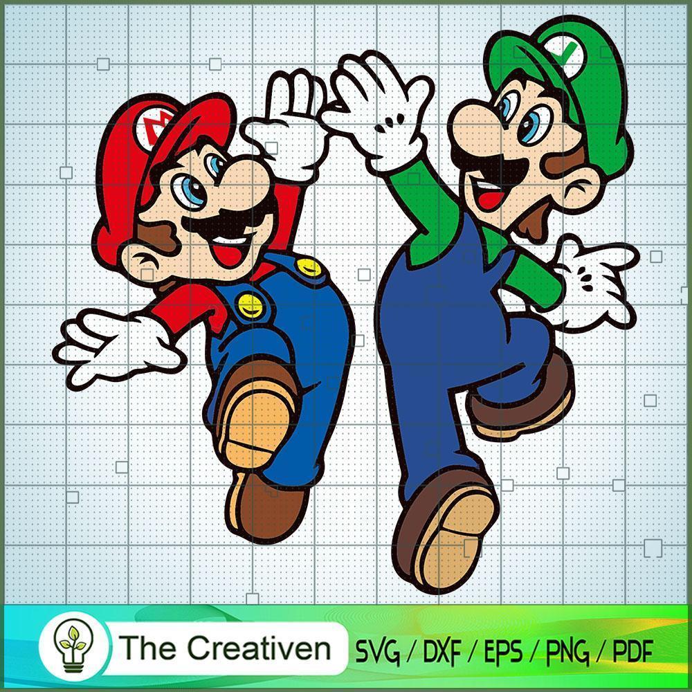 Paper Mario and Luigi SVG Cut File for Cricut & Silhou Design 11495 1 Paper Mario and Luigi SVG Cut File for Cricut & Silhou Design 11495