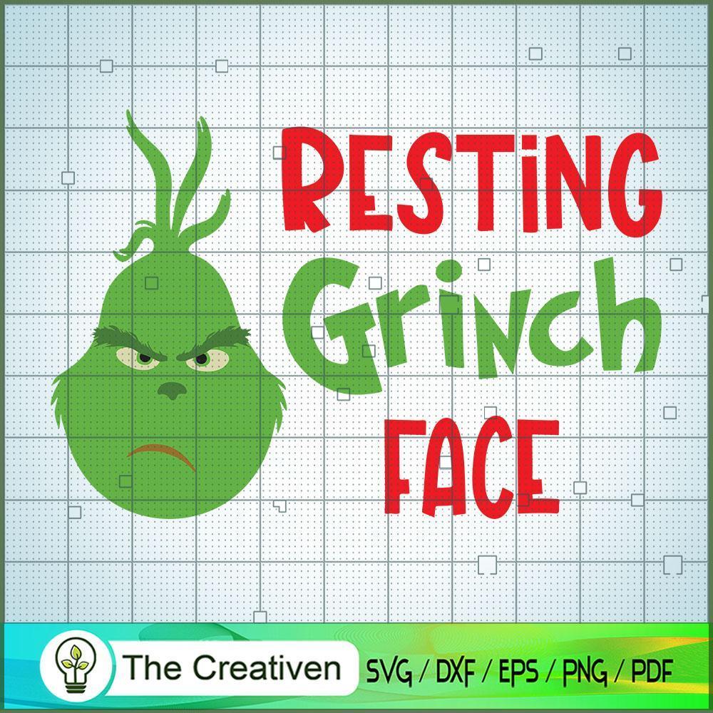Resting Grinch Face SVG Cut File for Cricut & Silhouet Design 11441 1 Resting Grinch Face SVG Cut File for Cricut & Silhouet Design 11441