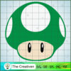 Retro Mushroom Green SVG , Game Mario SVG, Funny Mario SVG
