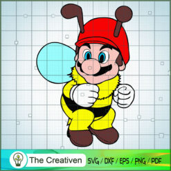 MarioBee SVG , Game Mario SVG, Funny Mario SVG