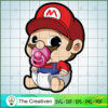 Baby Mario SVG , Game Mario SVG, Funny Mario SVG