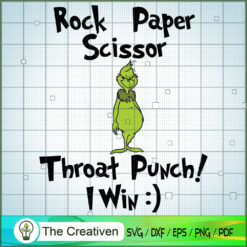 Rock Paper Scissor Throat Pu SVG Cut File for Cricut Design 11362