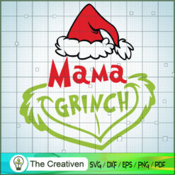 Mama Grinch Christmas Santa Hat SVG Cut File for Cricut & Silhouette