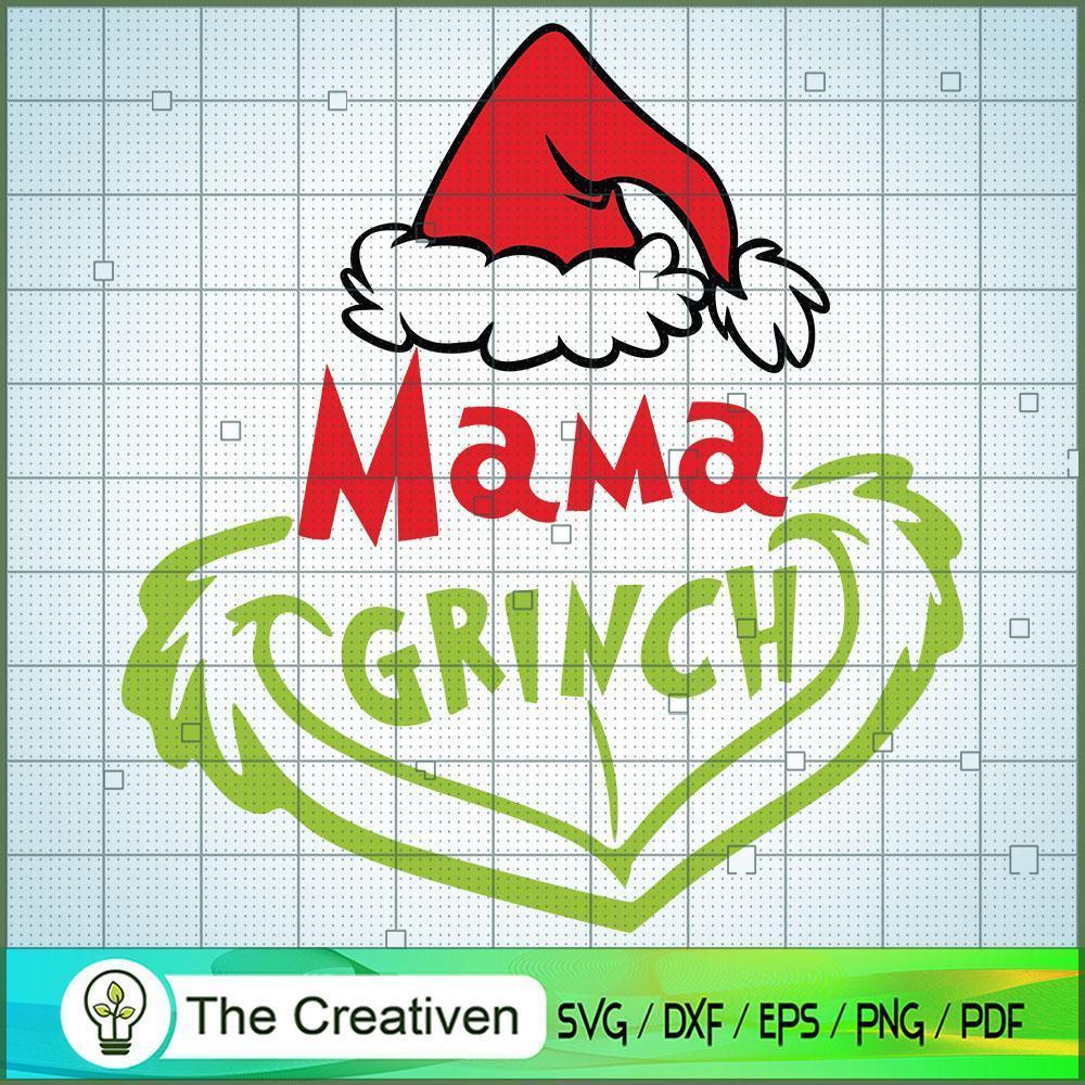 Mama Grinch Christmas Santa Hat SVG Cut File for Cricut & Silhouette 1 Mama Grinch Christmas Santa Hat SVG Cut File for Cricut & Silhouette