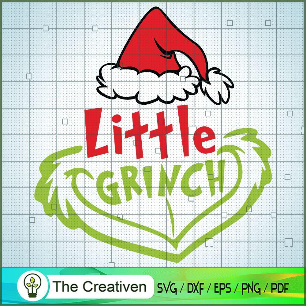 Little Grinch Christmas Santa Hat SVG Cut File for Cricut & Silhouette 1 Little Grinch Christmas Santa Hat SVG Cut File for Cricut & Silhouette