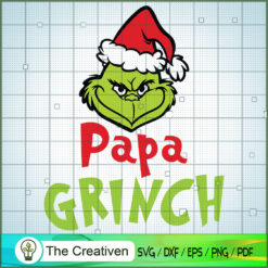 Papa Grinch SVG Cut File for Cricut & Silhouette