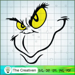 Face Grinch SVG, Grinch Christmas SVG, The Grinch SVG
