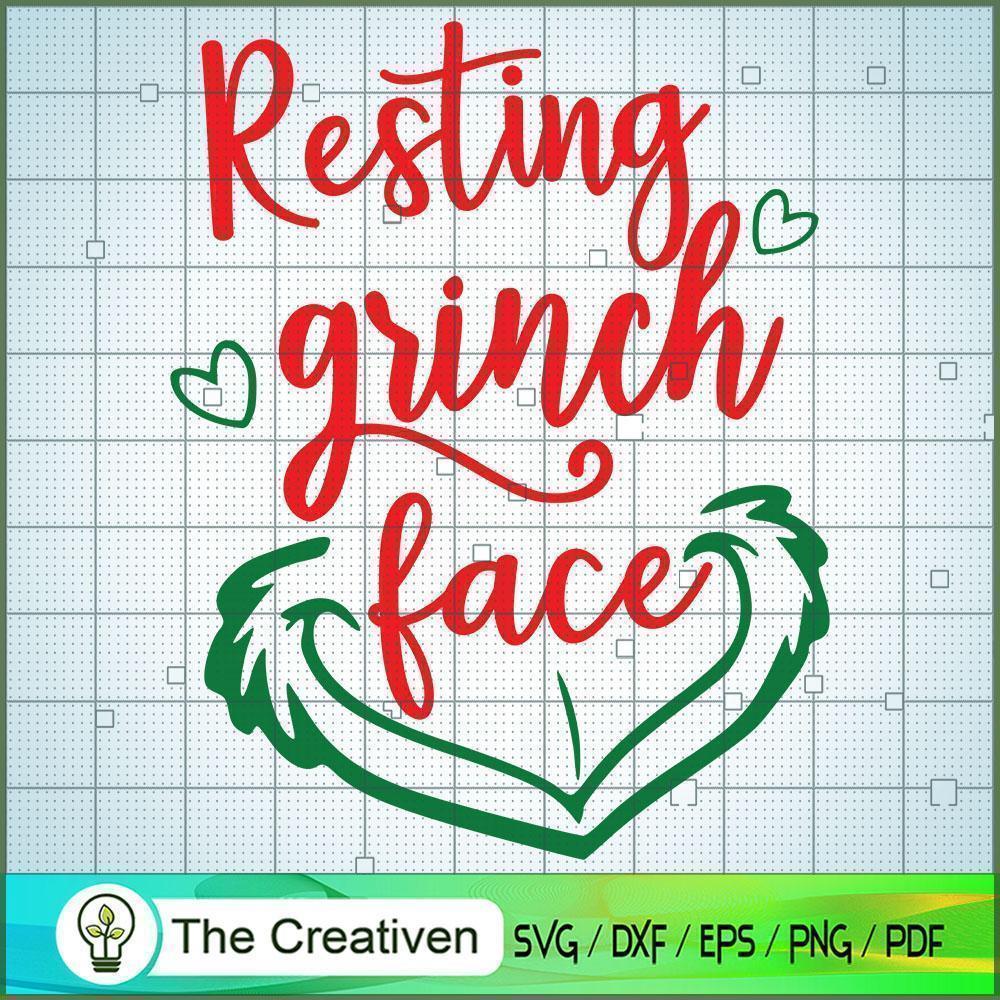 Resting Grinch Face SVG Cut File for Cricut & Silhouet Design 11288 1 Resting Grinch Face SVG Cut File for Cricut & Silhouet Design 11288