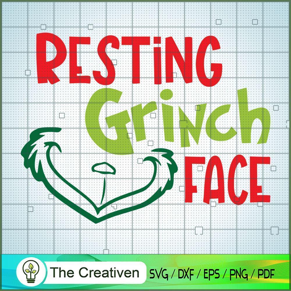 Resting Grinch Face SVG Cut File for Cricut & Silhouet Design 11240 1 Resting Grinch Face SVG Cut File for Cricut & Silhouet Design 11240