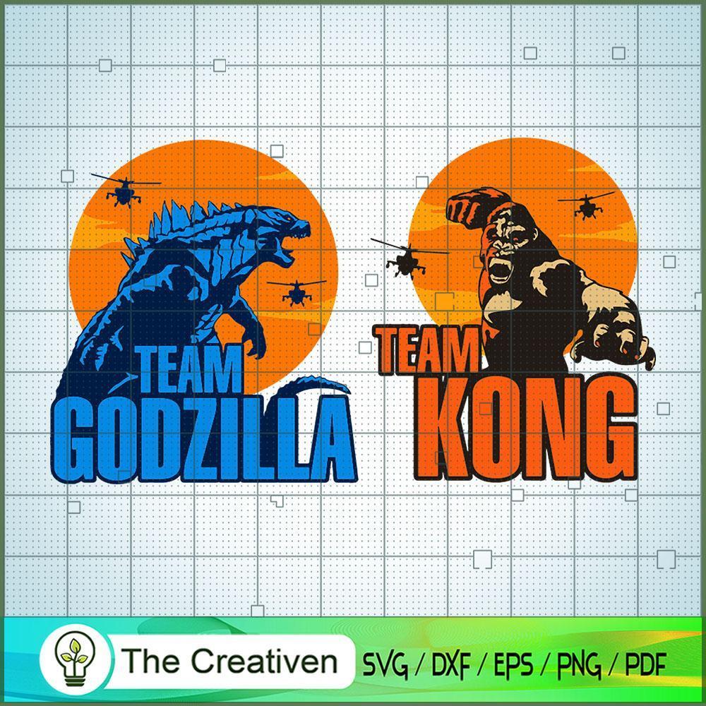 Team Godzilla vs Team Kong P2 SVG Cut File for Cricut & Silhouette 1 Team Godzilla vs Team Kong P2 SVG Cut File for Cricut & Silhouette