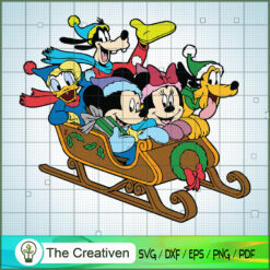 Mickey And Family Christmas SVG Cut File for Cricut &  Design 11115