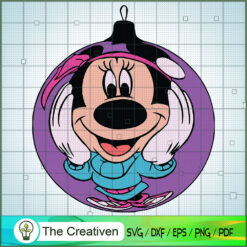 Minnie Bauble Christmas SVG Cut File for Cricut & Silhouette