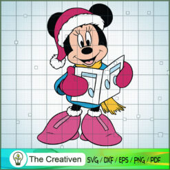 Minnie Reading Postcard SVG Cut File for Cricut & Silhouette