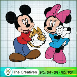Mickey Gives a Gift to Daisy SVG Cut File for Cricut & Silhouette