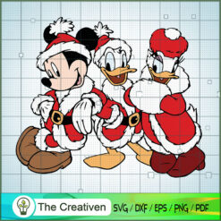 Mickey with Donald And Daisy SVG Cut File for Cricut