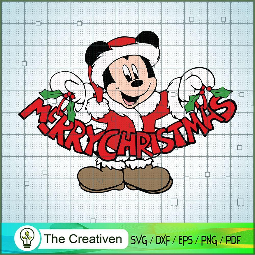 Mickey Merry Christmas SVG Cut File for Cricut & Silho Design 11006 1 Mickey Merry Christmas SVG Cut File for Cricut & Silho Design 11006