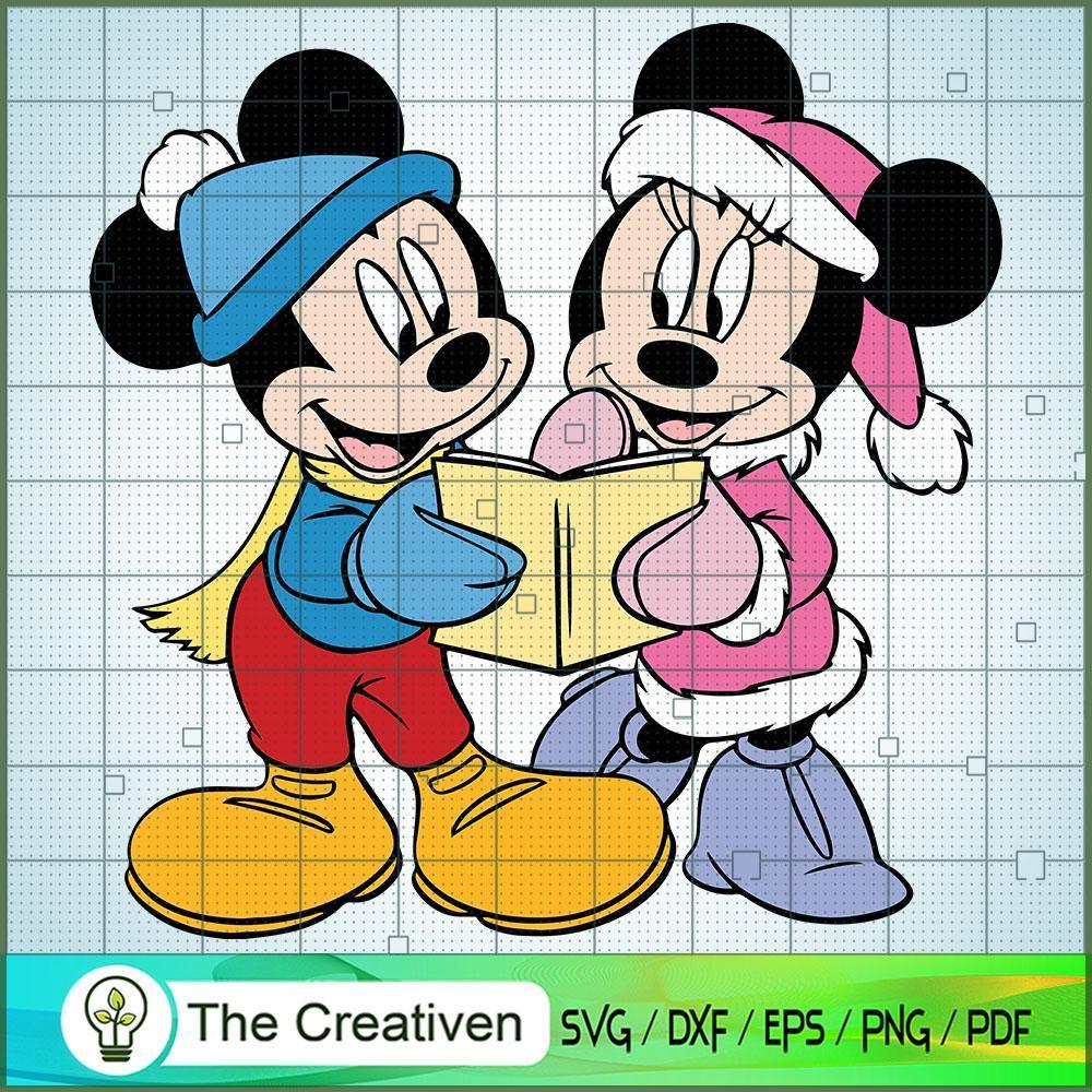 Mickey and Minnie Read Postcard SVG Cut File for Cricut & Silhouette 1 Mickey and Minnie Read Postcard SVG Cut File for Cricut & Silhouette