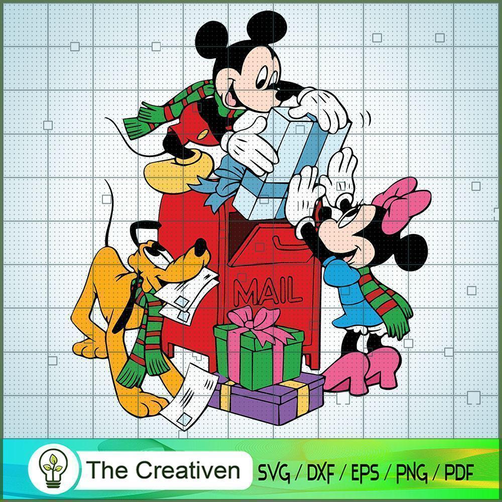 Mickey and Minnie Pluto Send Gift SVG Cut File for Cricut & Silhouette 1 Mickey and Minnie Pluto Send Gift SVG Cut File for Cricut & Silhouette