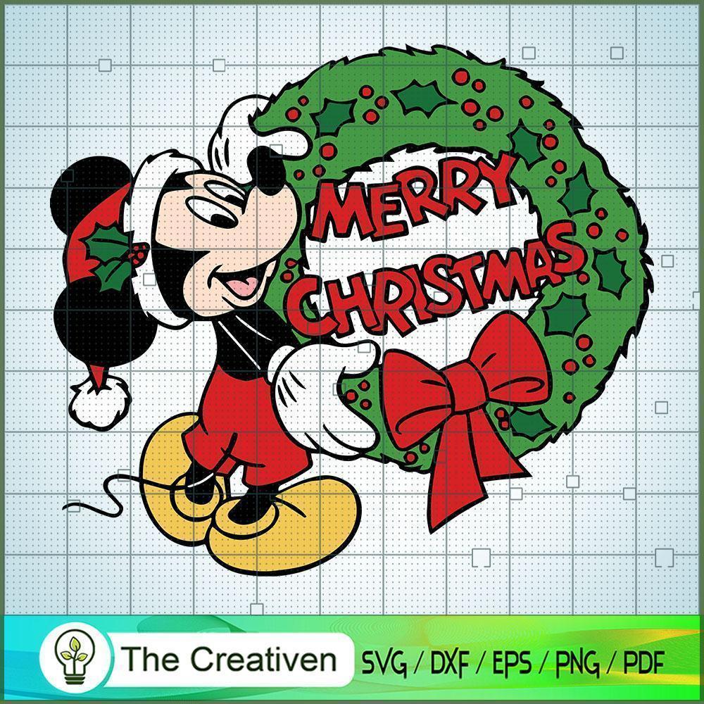 Mickey Merry Christmas SVG Cut File for Cricut & Silho Design 10970 1 Mickey Merry Christmas SVG Cut File for Cricut & Silho Design 10970