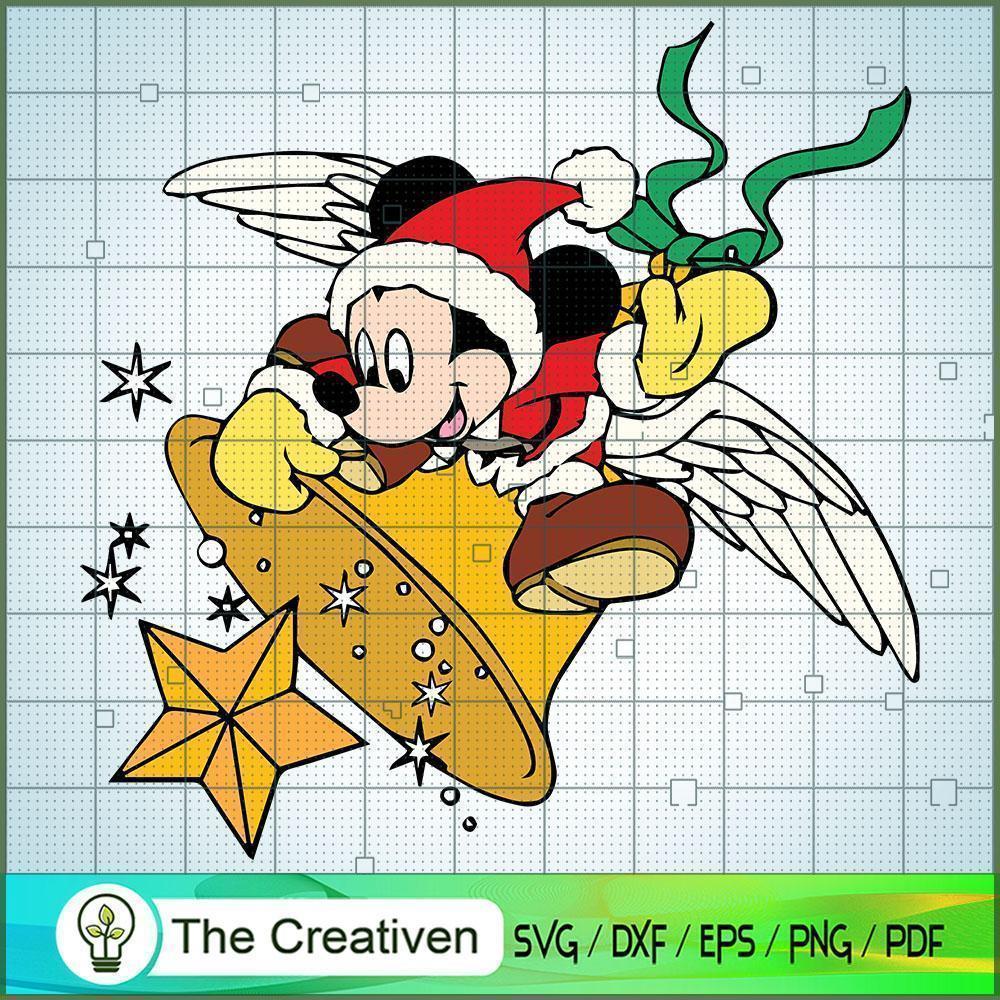 Mickey Santa Claus Ring Bells SVG Cut File for Cricut & Silhouette 1 Mickey Santa Claus Ring Bells SVG Cut File for Cricut & Silhouette