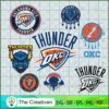 Oklahoma City Thunder Logo Bundle SVG Cut File for Cricut & Silhouette