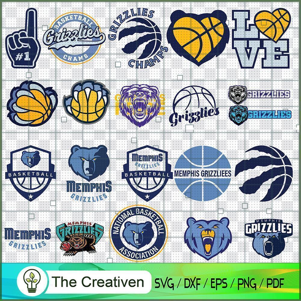 Memphis Grizzlies Logo Bundle SVG Cut File for Cricut & Silhouette 1 Memphis Grizzlies Logo Bundle SVG Cut File for Cricut & Silhouette