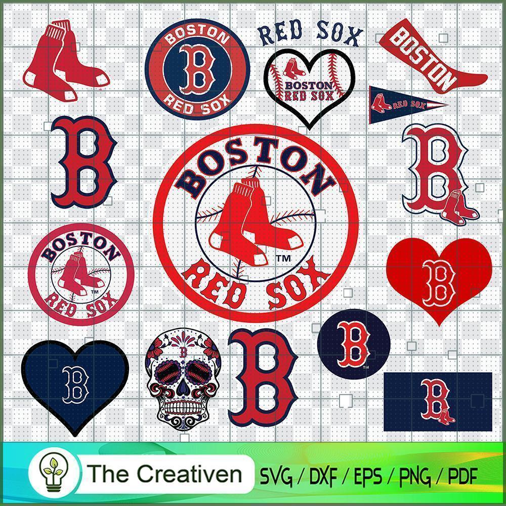 Boston Red Sox Logo Bundle SVG Cut File for Cricut & Silhouette 1 Boston Red Sox Logo Bundle SVG Cut File for Cricut & Silhouette