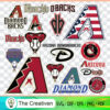 Arizona Diamondbacks Logo Bundle SVG Cut File for Cricut & Silhouette