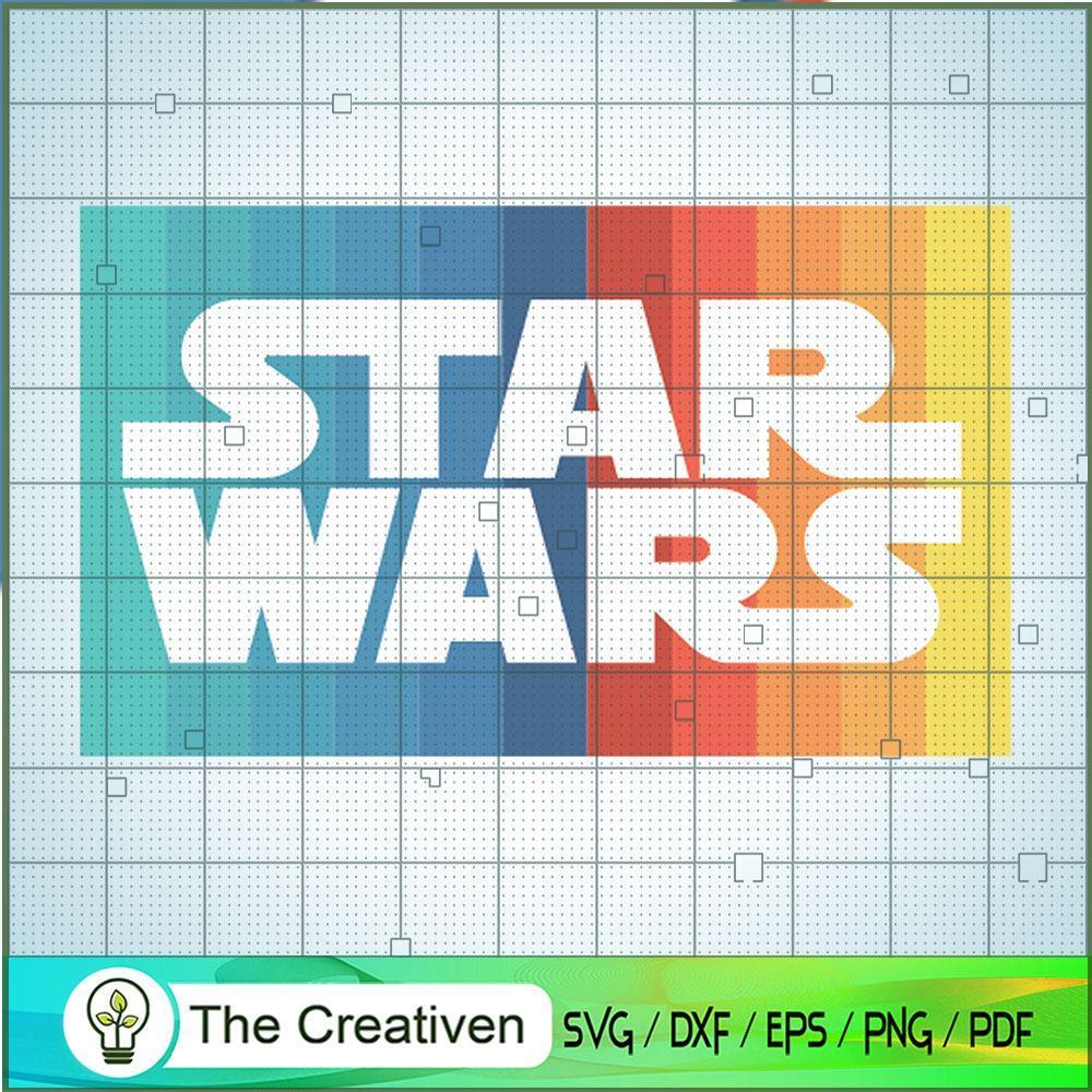 Star War Retro Logo SVG Cut File for Cricut & Silhouette 1 Star War Retro Logo SVG Cut File for Cricut & Silhouette