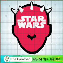 Star Wars Darth Maul Red and White SVG, Star Wars SVG, Darth Maul SVG