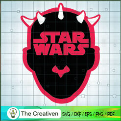 Star Wars Darth Maul Black and Red SVG, Star Wars SVG, Darth Maul SVG