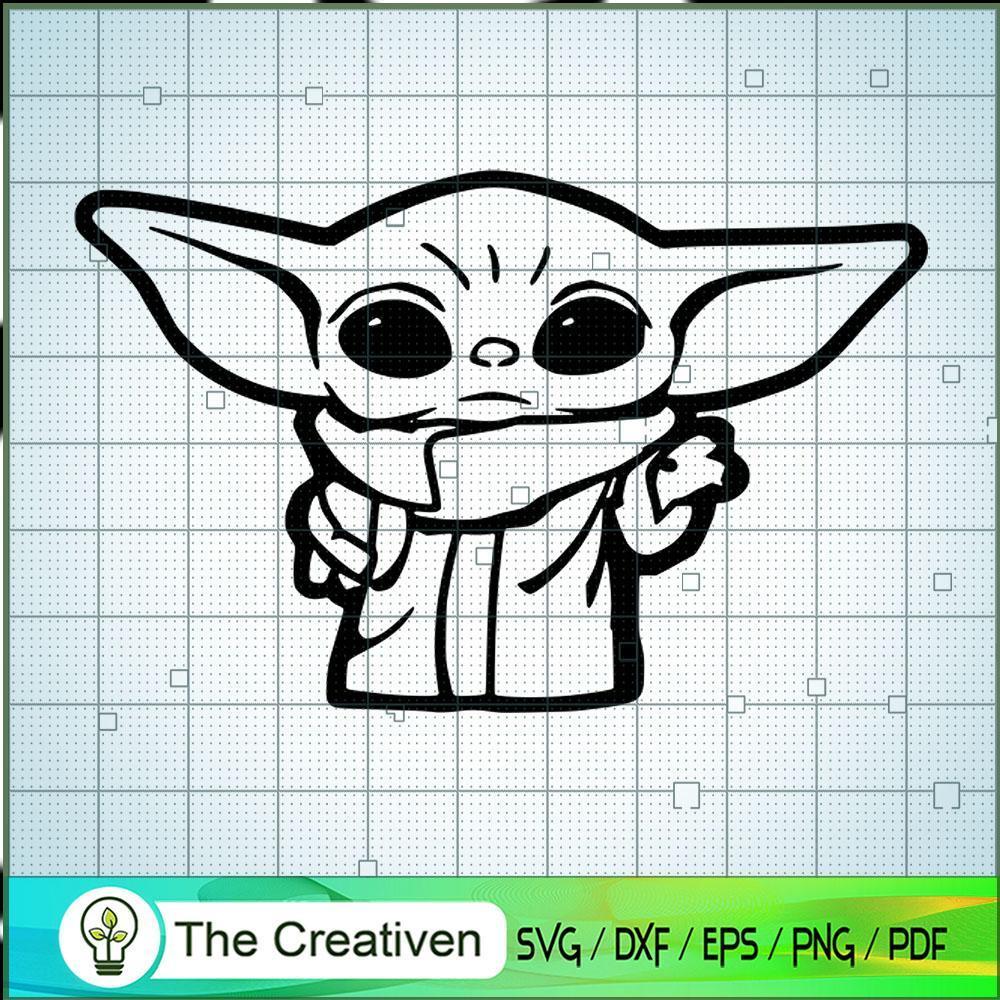 Baby Yoda Svg SVG Cut File for Cricut & Silhouette Design 10558 1 Baby Yoda Svg SVG Cut File for Cricut & Silhouette Design 10558