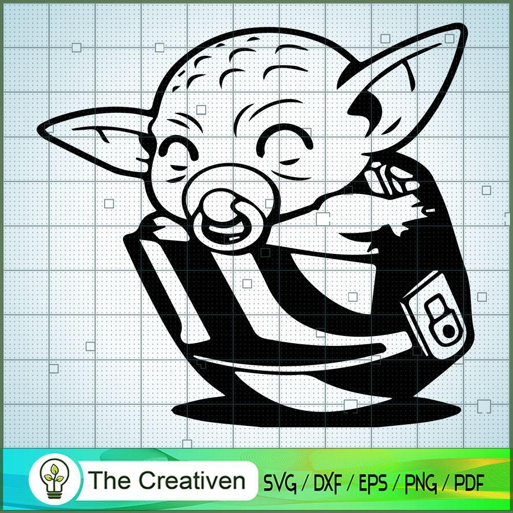 Baby Yoda Fly On Board SVG Cut File for Cricut & Silhouette 1 Baby Yoda Fly On Board SVG Cut File for Cricut & Silhouette