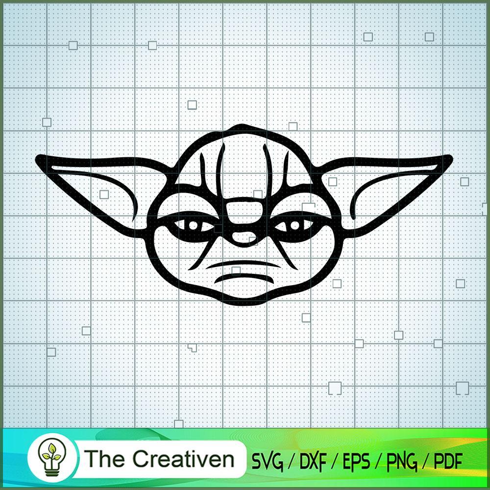 Baby Yoda Head SVG Cut File for Cricut & Silhouette 1 Baby Yoda Head SVG Cut File for Cricut & Silhouette