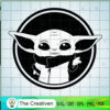 Baby Yoda In A Circle SVG Cut File for Cricut & Silhouette 3 5 copy 15