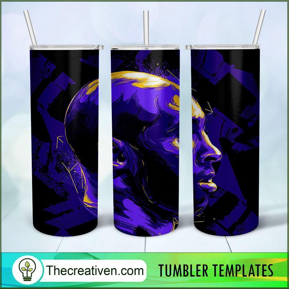Kobe Face Art Skinny Tumbler Wrap – Digital Download 1 Kobe Face Art Skinny Tumbler Wrap – Digital Download