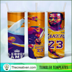 King Lebron James Skinny Tumbler Wrap – Digital Download