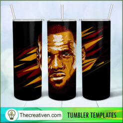 Lebron James Face Art Skinny Tumbler Wrap – Digital Download