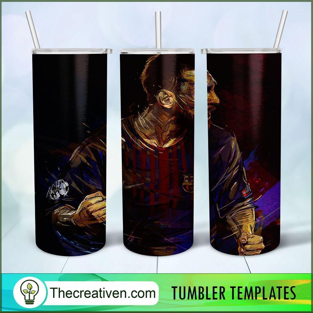 Lionel Messi Art Skinny Tumbler Wrap – Digital Download 1 Lionel Messi Art Skinny Tumbler Wrap – Digital Download