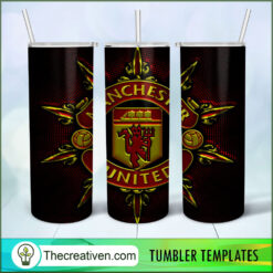 Manchester United Logo Skinny Tumbler Wrap – Digital Download