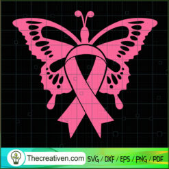 Butterfly Cure SVG, Cancer SVG, Breast Cancer Awareness SVG
