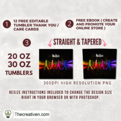 Alternative view of The Beatles Walk At Night Skinny Tumbler Wrap – Digital Download