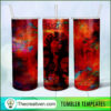 The Beatles Red Water Color Art Skinny Tumbler Wrap – Digital Download