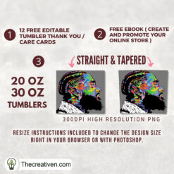Alternative view of Nipsey Hussle Skinny Tumbler Wrap – Digital Download